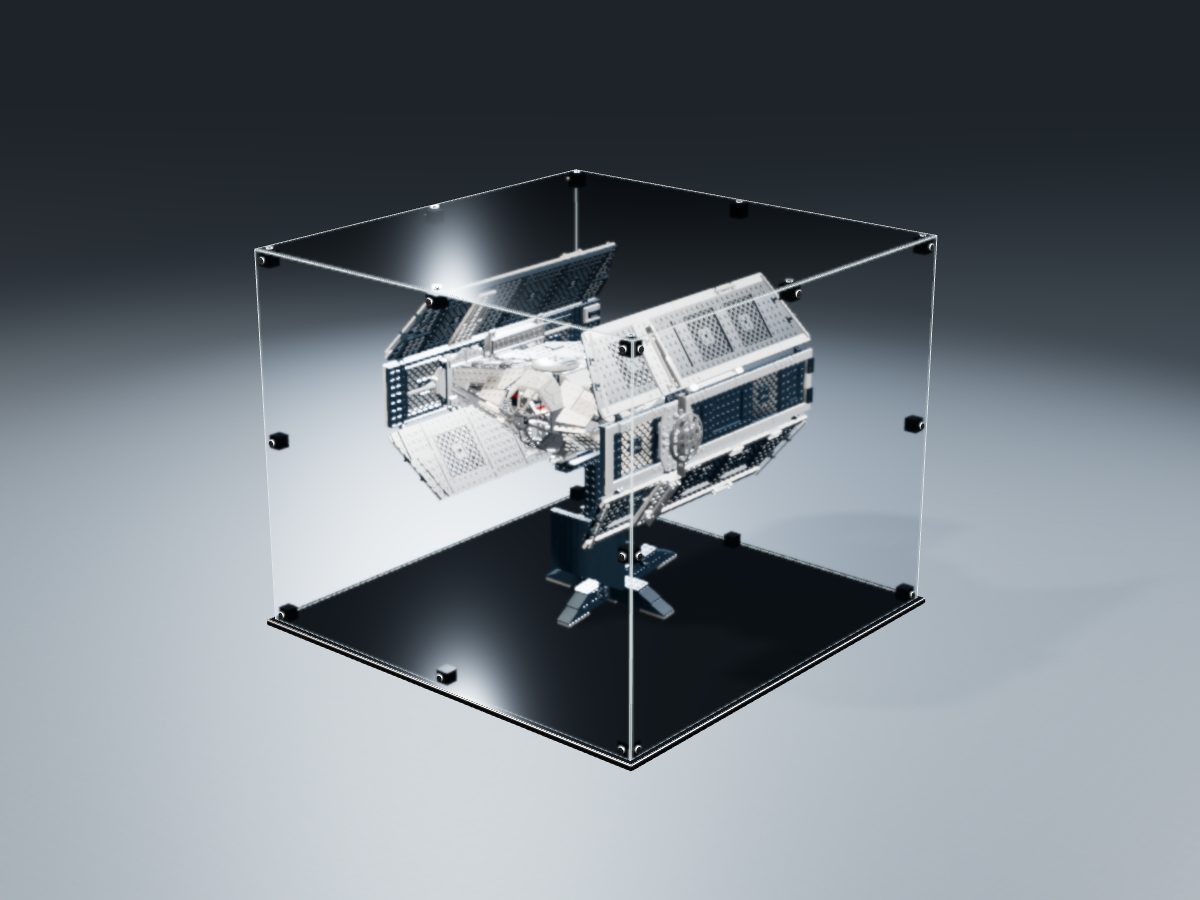 LEGO® Star Wars: Vader's TIE Advanced (10175) ile Uyumlu Sergileme Vitrini — stüdyoda, set içindeyken; set modeli Roland Dahl (LDraw OMR, CC BY 2.0), temsili görselleştirme, set dahil değildir