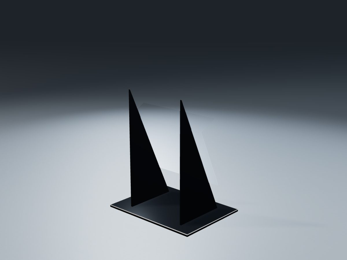 LEGO® Icons: The Lord of the Rings: Barad-dûr (10333) ile Uyumlu Sergileme Vitrini — Stand, stüdyo render'ı (temsili)