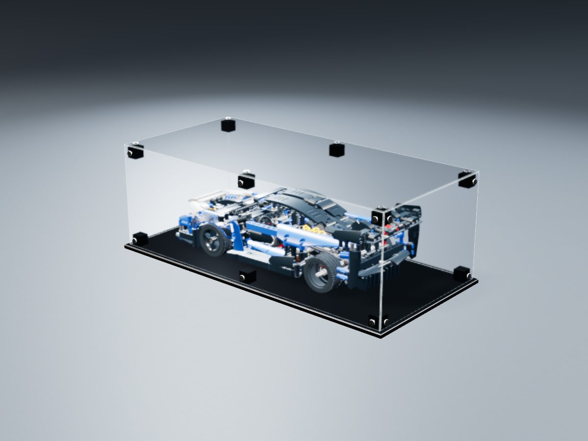 LEGO® Technic: McLaren Senna GTR (42123) ile Uyumlu Sergileme Vitrini — stüdyoda, set içindeyken; set modeli Philippe Hurbain (LDraw OMR, CC BY 2.0), temsili görselleştirme, set dahil değildir