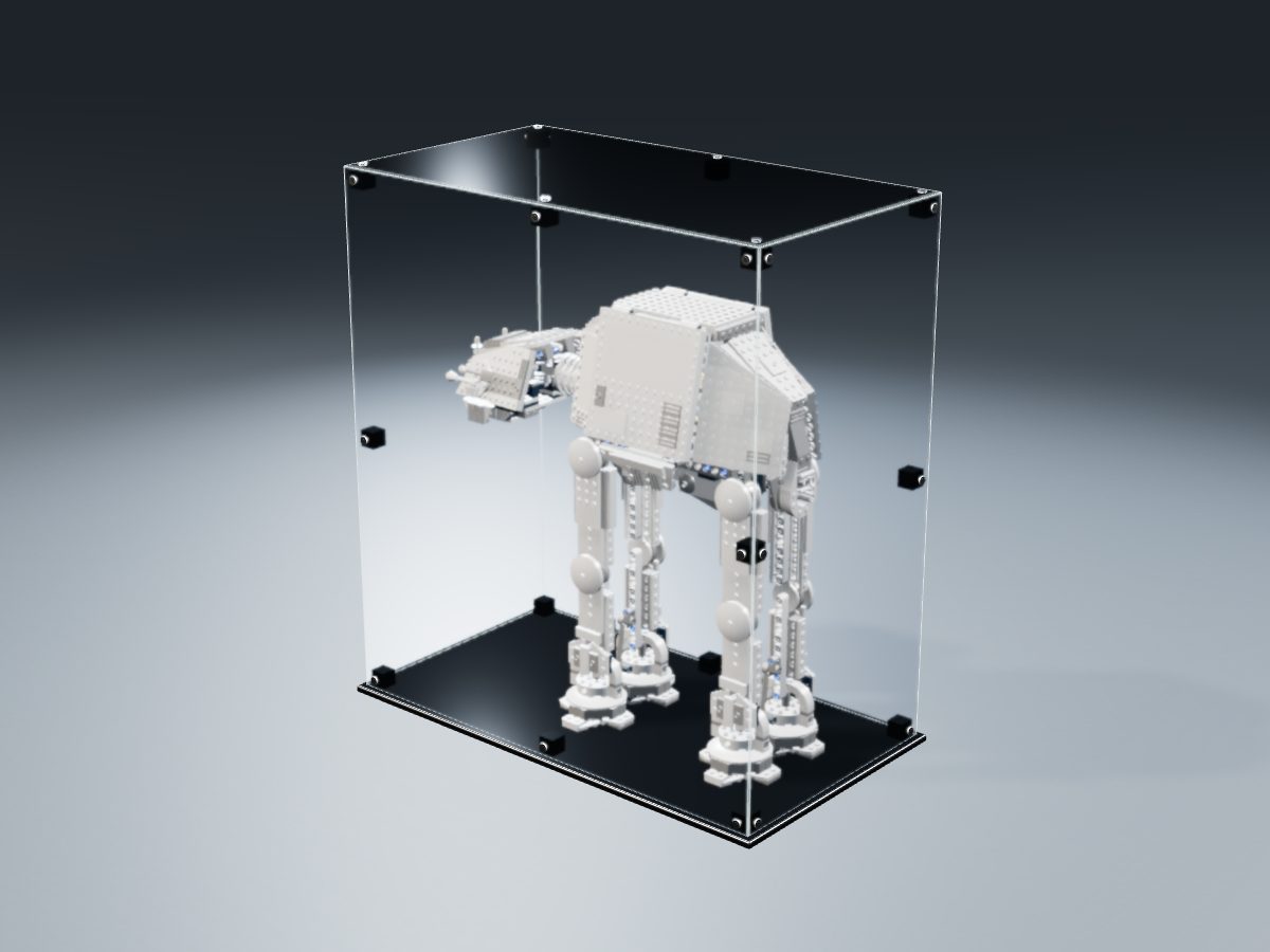 LEGO® Star Wars: AT-AT (75054) ile Uyumlu Sergileme Vitrini — stüdyoda, set içindeyken; set modeli Roland Dahl (LDraw OMR, CC BY 2.0), temsili görselleştirme, set dahil değildir