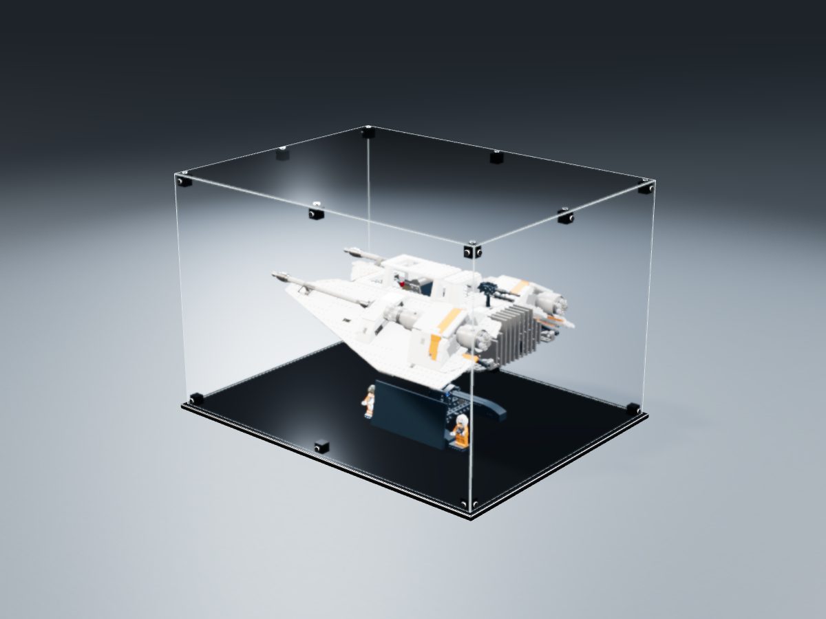 LEGO® Star Wars: Snowspeeder (75144) ile Uyumlu Sergileme Vitrini — stüdyoda, set içindeyken; set modeli Roland Dahl (LDraw OMR, CC BY 2.0), temsili görselleştirme, set dahil değildir