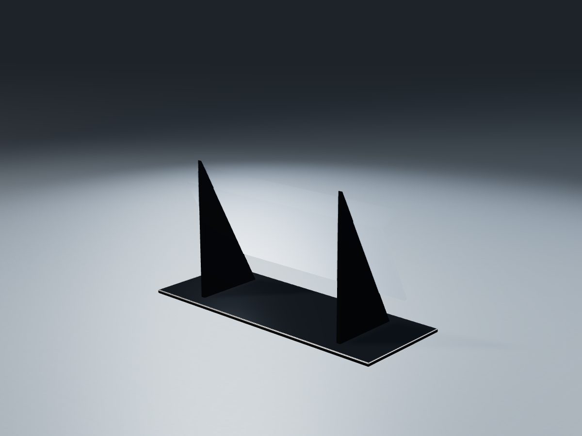 LEGO® DC: Batman Logo (76330) ile Uyumlu Sergileme Vitrini — Stand, stüdyo render'ı (temsili)